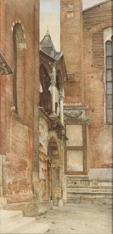 The Castelbarco Tomb, Verona, May - August 1869. Artist: John Wharlton Bunney.