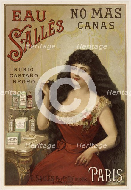 Eau Sallês. E. Sallês, parfumeur , 1894. Creator: Anonymous.