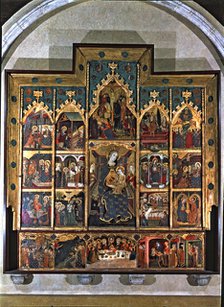 Altarpiece of the Virgin, c. 1360. Tempera painting from the Sigena monastery (Huesca).