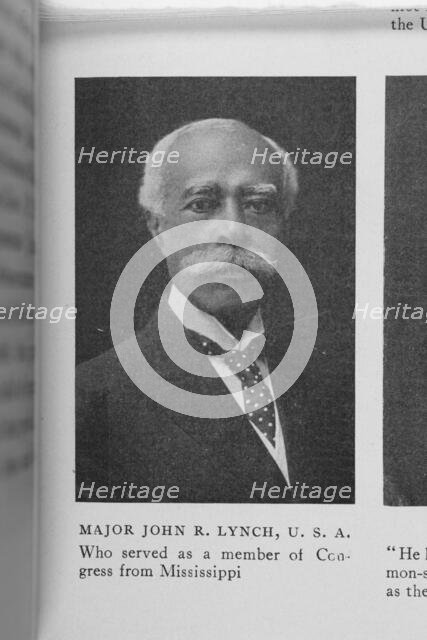 Major John R. Lynch, U.S.A. who served as a member of Congress from Mississippi, 1911. Creator: Unknown.