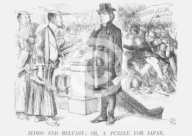 'Jeddo and Belfast; or, a Puzzle for Japan', 1872. Artist: Joseph Swain
