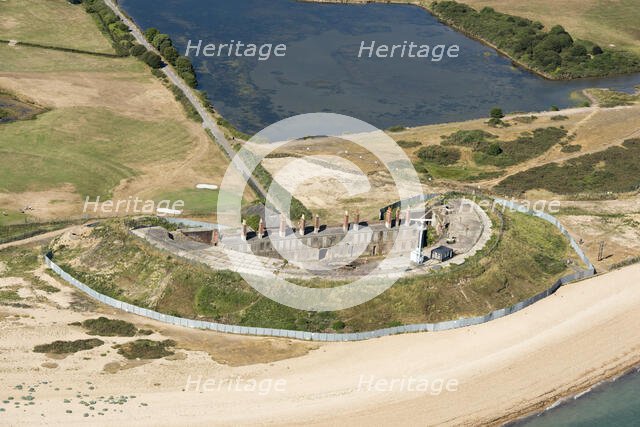 Fort Gilkicker, a semi-circular casemated coastal battery, Hampshire, 2018. Creator: Historic England.