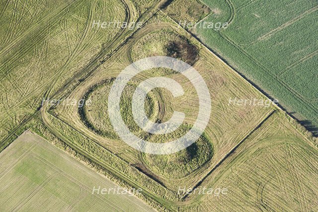Everleigh Barrows, a Bronze Age round barrow cemetery on West Everleigh Down, Wiltshire, 2017. Creator: Damian Grady.