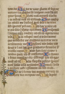 Decorated Text Page, about 1480-1490. Creator: Unknown.