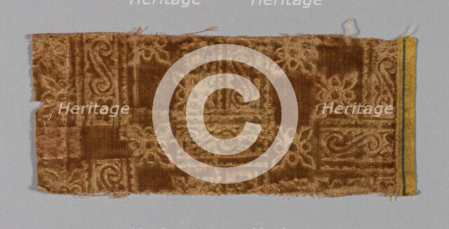 Fragment (Dress Fabric), Italy, 17th century. Creator: Unknown.