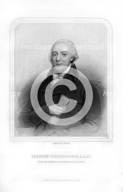 Patrick Colquhoun, Scottish police magistrate and statistical writer, (1870).Artist: S Freeman