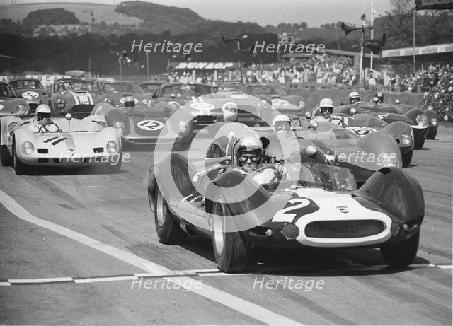 Cooper - Oldsmobile, Bruce McLaren at Goodwood 1964. Creator: Unknown.