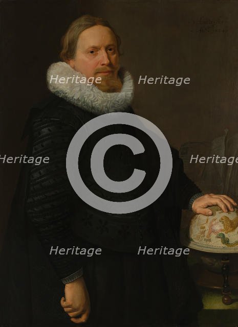 Man with a Celestial Globe, 1624. Creator: Nicolaes Eliasz Pickenoy.