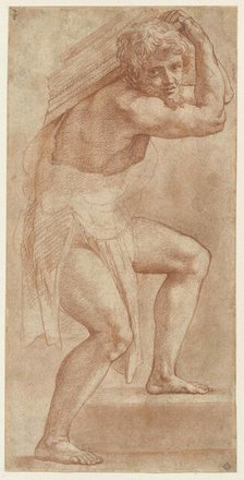 Man half-wrapped, carrying a burden, 1514-1516. Creator: Raphael (Raffaello Sanzio da Urbino) (1483-1520).