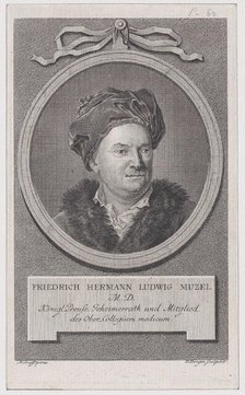 Portrait of Friedrich Ludwig Hermann Muzel, ca. 1778. Creator: Daniel Berger.