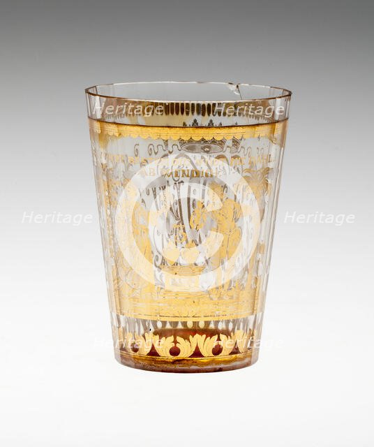 Beaker, Bohemia, c. 1730. Creator: Bohemia Glass.