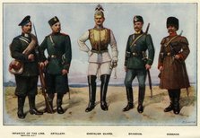 'Types of the Russian Army', 1919. Creator: Richard Simkin.
