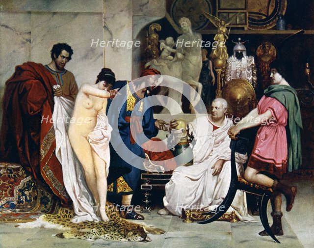 'The Choice Between a Female Slave or a Vase', 1902-1903. Artist: Unknown