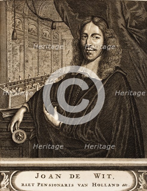 Portrait of Johan de Witt (1625-1672) (From: Schauplatz des Krieges), 1675. Creator: Anonymous.