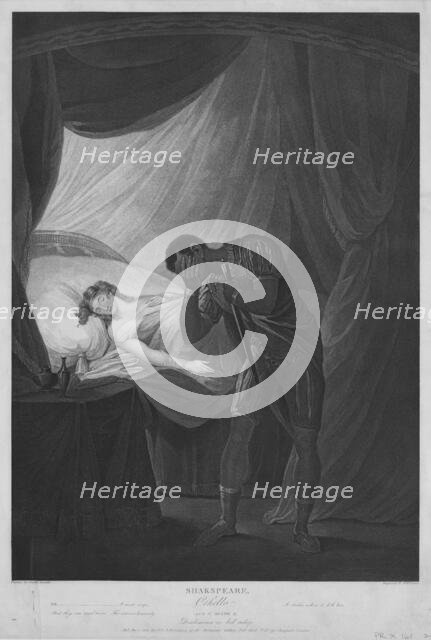 Shakspeare [Shakespeare]; Othello; Act V, Scene II; Desdemona in bed asleep., c1803. Creator: William Satchwell Leney.