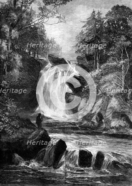 The Tourist Season in Scotland: The Falls of Muick, five miles from Ballater, 1881. Creator: Unknown.