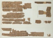 Papyri Fragments, Coptic, 7th century. Creator: Unknown.