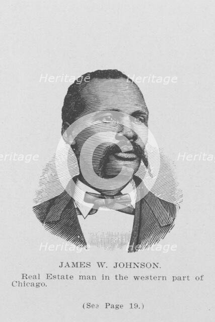 James W. Johnson; Real estate man in the western part of Chicago, 1907. Creator: Unknown.