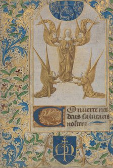 The Assumption of the Virgin; Leaf from a Book of Hours, early 1470s. Creator: Master of Morgan 366.