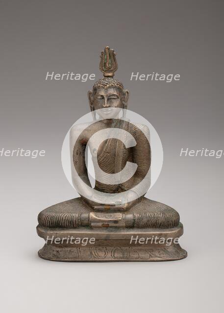 Buddha Seated in Meditation (Dhyanamudra), Kandyan period, 18th century. Creator: Unknown.