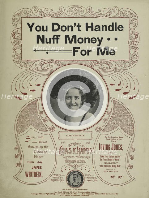 'You don't handle nuff money for me', 1898. Creator: Unknown.
