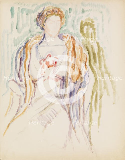 Portrait sketch, c1910s. Creator: Verner Thome.