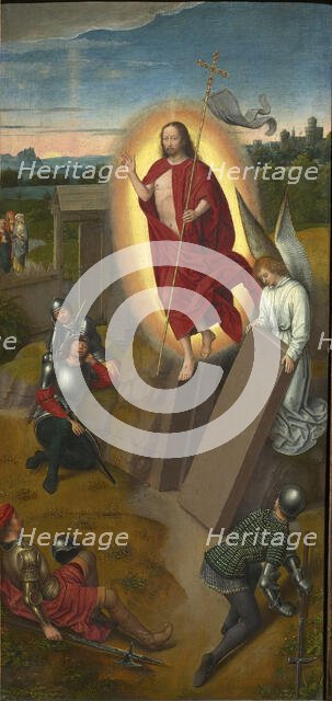 Calvary Triptych: The Resurrection, right wing, 1480s. Creator: Memling, Hans, (workshop of)  .