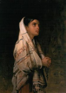 A Spanish Girl Praying, c1875-1885. Creator: Edwin Long.