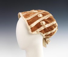 Evening bonnet, American, ca. 1802. Creator: Unknown.