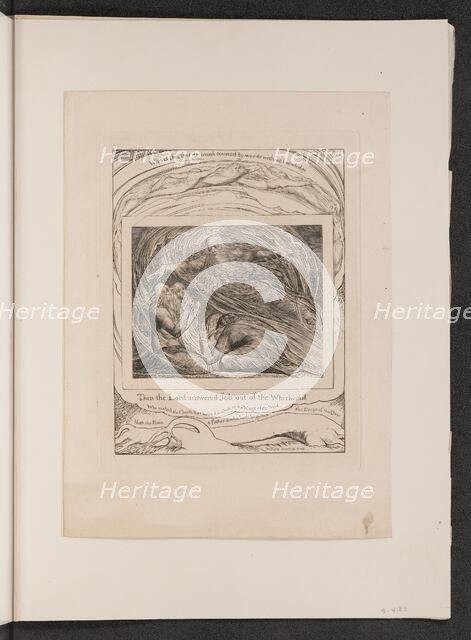 The Lord Answering Job out of the Whirlwind, 1825. Creator: William Blake.