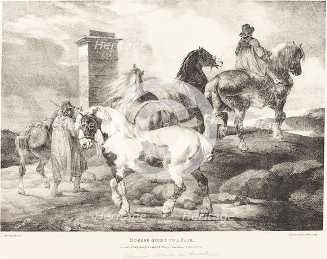 Horses Going to a Fair, 1821. Creator: Theodore Gericault.