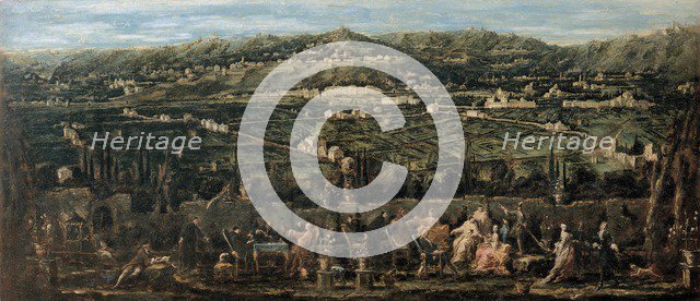 Garden Party in Albaro, c. 1740. Artist: Magnasco, Alessandro (1667-1749)