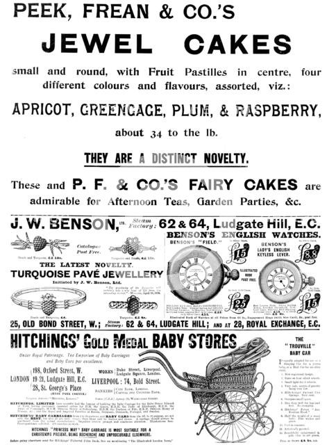 Advertisement for Peek, Frean & Co., 1898. Creator: Unknown.