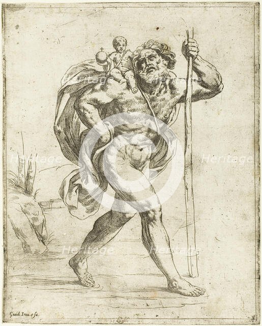 Saint Christopher, n.d. Creator: Guido Reni.