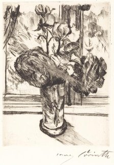 Rosen in einem Wasserglas (Roses in a Glass of Water), 1916. Creator: Lovis Corinth.