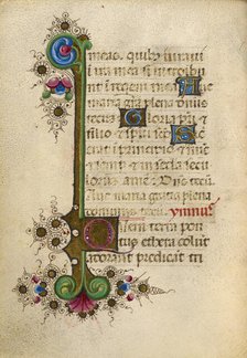 Decorated Initial Q; Gualenghi-d'Este Hours, about 1469. Creator: Unknown.