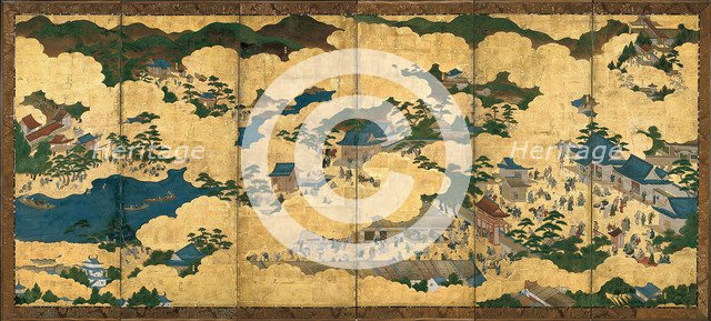 Scenes in and around Kyoto, ca 1690. Artist: Anonymous  