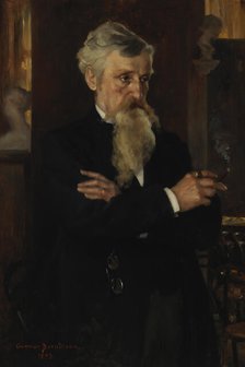 Portrait of Journalist August Schauman, 1893. Creator: Gunnar Berndtson.