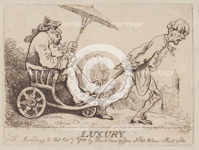 Luxury, October 7, 1780., October 7, 1780. Creator: Thomas Rowlandson.