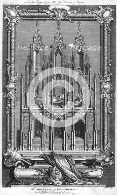 The monument of King Edward II, in the Cathedral Church of Gloucester, 1787.Artist: Goldar