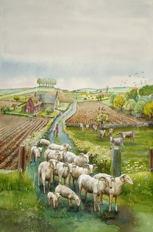 Rural landscape, c2010. Artist: Judith Dobie.