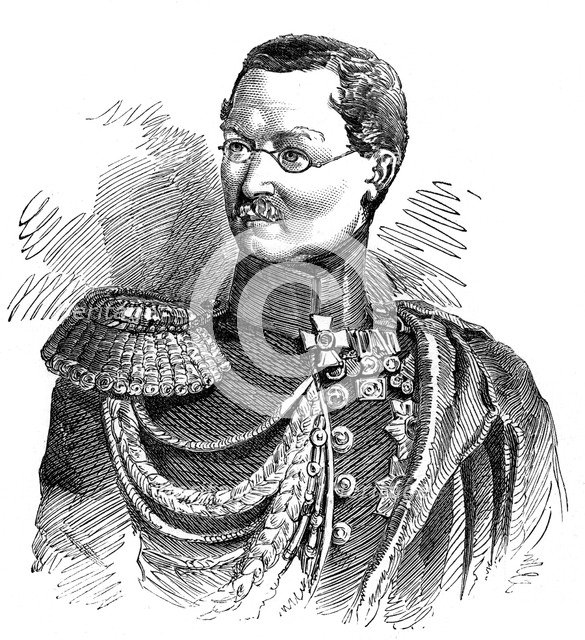 'Prince Gortschakoff, General in Chief of the Russian forces in the Danubian principalities', 1853. Artist: Unknown
