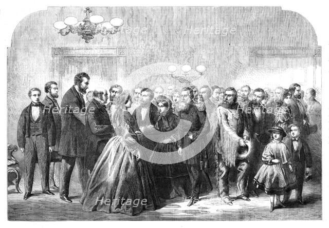 New Year's Reception at the White House, Washington - from a sketch by our special artist, 1862. Creator: Unknown.