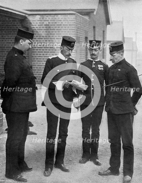 The battalion staff of the 'Die Hards', 1896. Artist: Gregory & Co