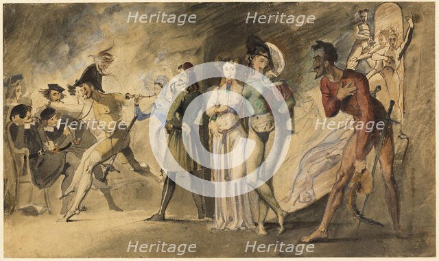 Scene from Faust: Auerbach's Cellar, n.d. Creator: Unknown.