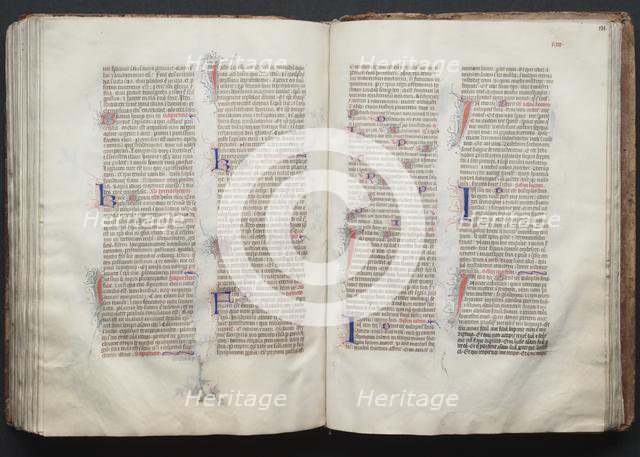 The Gotha Missal: Fol. 131r, Text, c. 1375. Creator: Master of the Boqueteaux (French); Workshop, and.