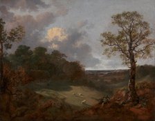 Wooded Landscape with a Cottage and Shepherd, 1748 to 1750. Creator: Thomas Gainsborough.