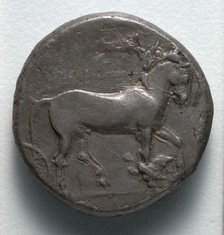 Tetradrachm: Head of Nymph (obverse), 466-413 BC. Creator: Unknown.