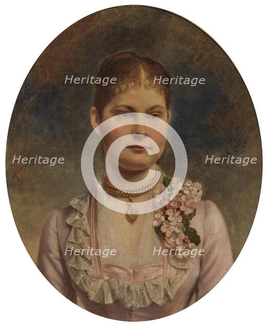 Portrait of Duchess Marie Amelie of Württemberg (1865-1883). Creator: Graf, Ludwig (1838-1894).