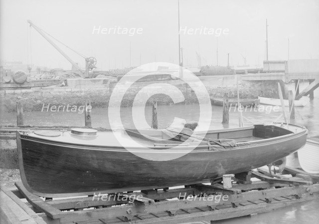 Mitcham launch on slipway, 1913. Creator: Kirk & Sons of Cowes.